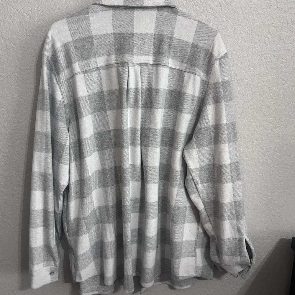 Cozy Gray Button-Down Shirt XXL